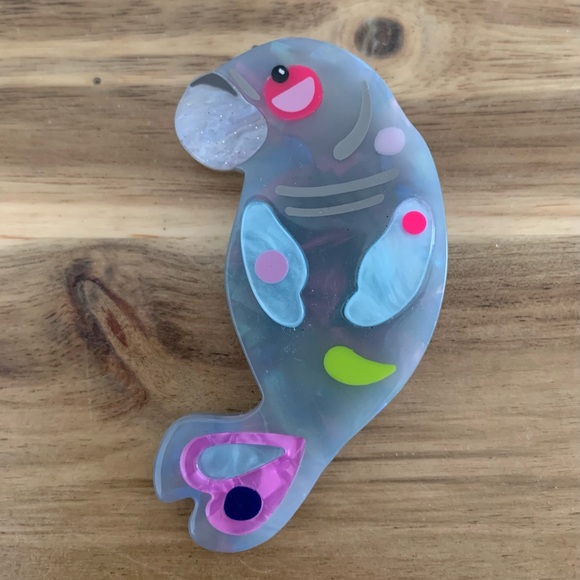 Erstwilder Dutiful Dugong Brooch sea life Pin NWOT - Picture 6 of 7